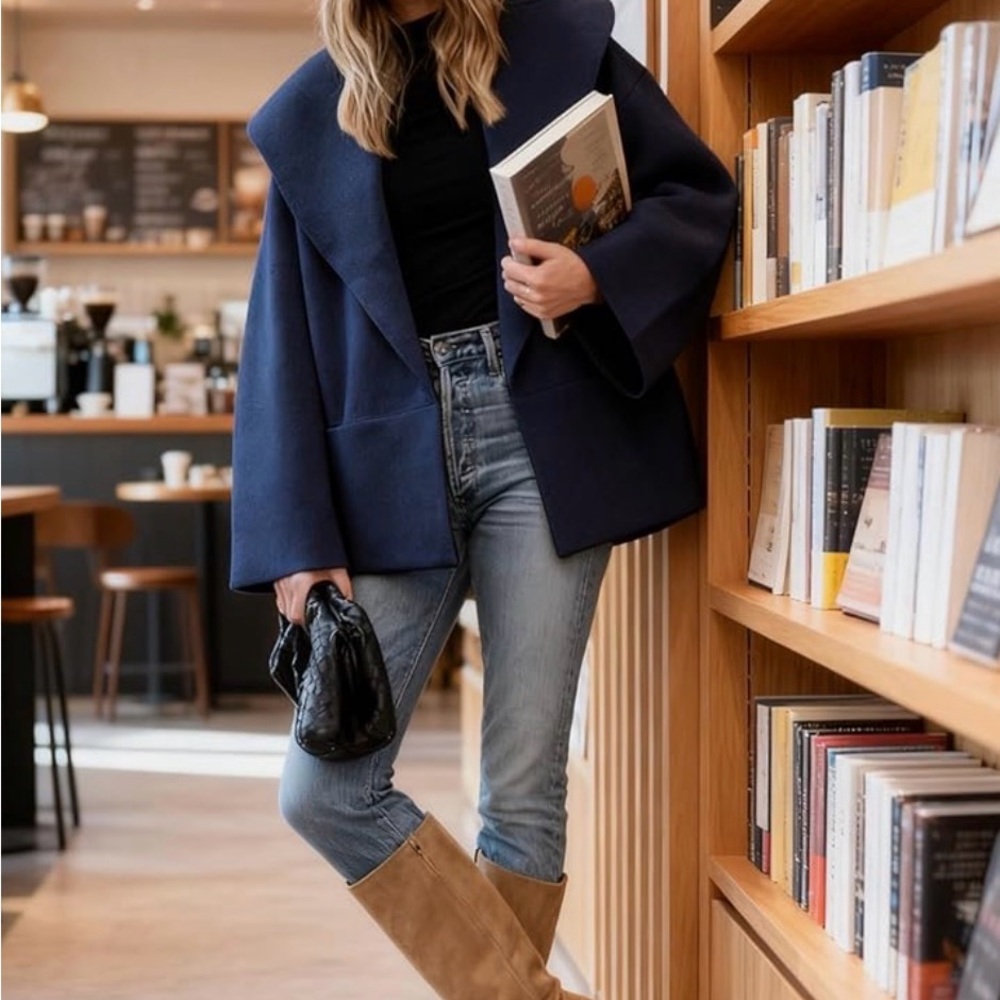 Cardigan Open Front Fall Winter Cropped Knit Sweater